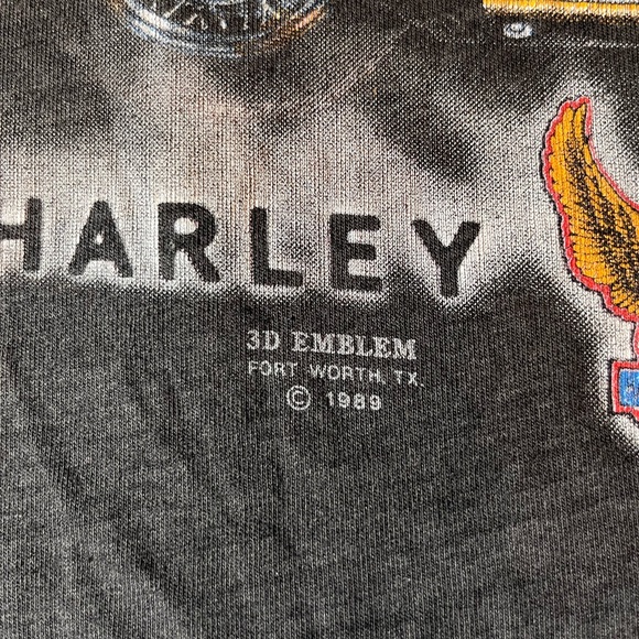 Vintage(‘89) H-D Tee (3D EMBLEM) - Picture 2 of 12